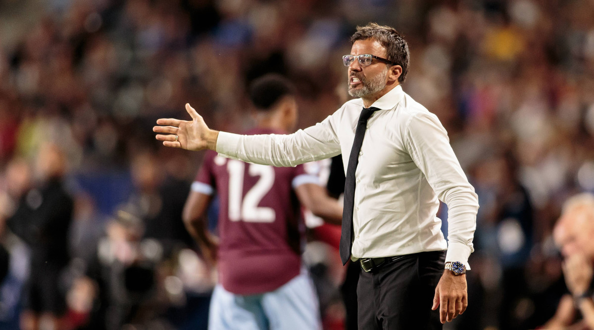Anthony Hudson as Colorado Rapids manager.